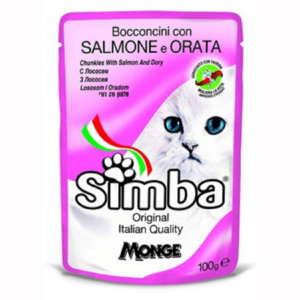 SIMBA CAT POUCHE X 100 GR WITH SALMON