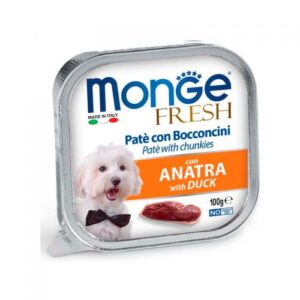 MONGE FRESH CANINE X 100 GR PATE CON PATO