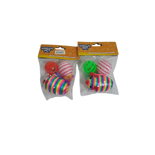JUGUETE GATO X 3 1 RAT MULTICOLOR 2 PEL JPG408 Y JPG411