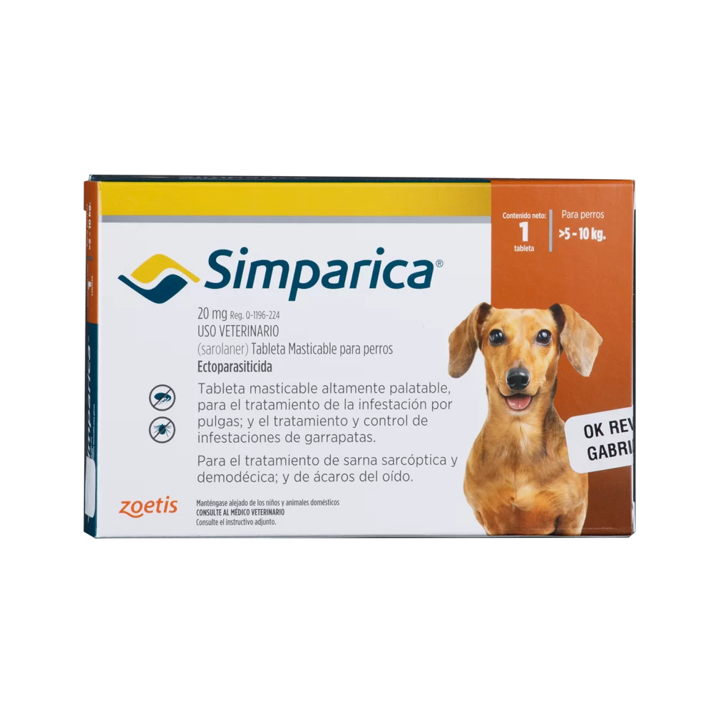 SIMPARICA 20 MG 5-10 KG X TAB