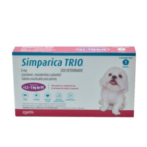 SIMPARICA TRIO 2,6 -5 KG X TAB